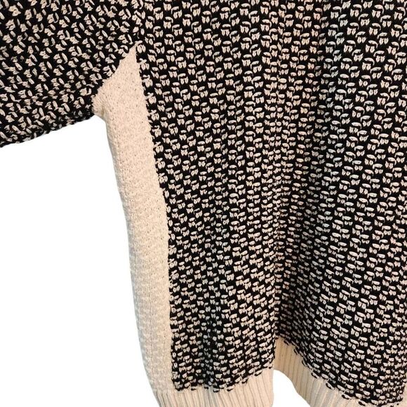 Calvin Klein turtle neck sweaterblack white knit design size 1x - Picture 3 of 8
